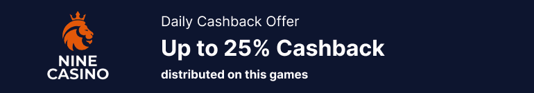 daily cashback offer NineCasino